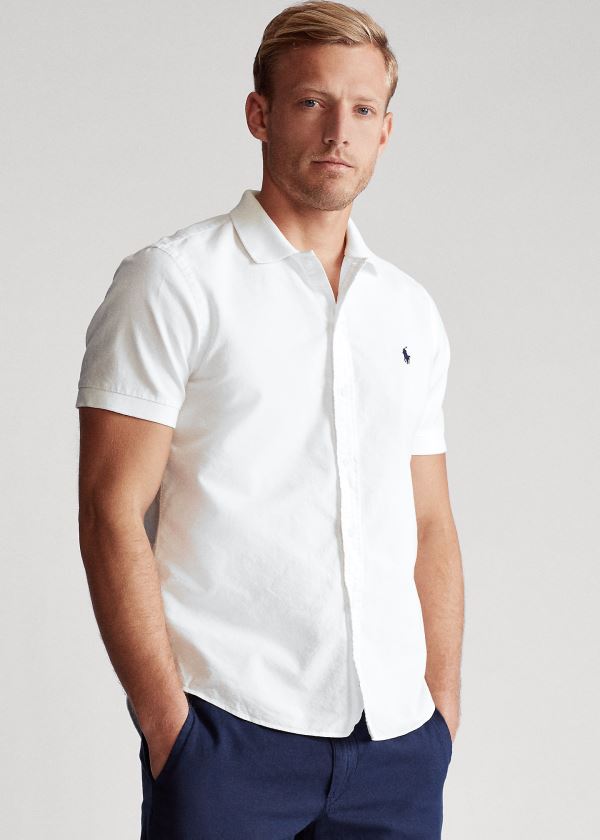 Polo Ralph Lauren Classic Fit Polo Collar Oxford Skjorte Herre Danmark (YJEHB8497)